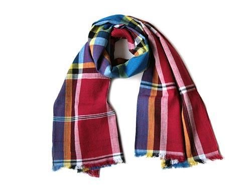 niki-toto KHADI CHECK STOLE 163
