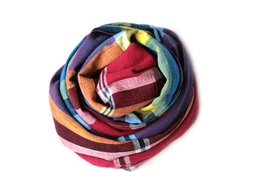 niki-toto KHADI CHECK STOLE 163