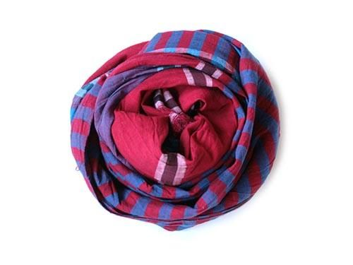 niki-toto KHADI CHECK STOLE 166