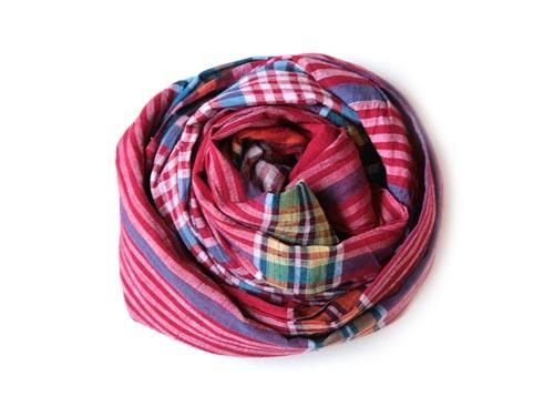 niki-toto KHADI CHECK STOLE 167