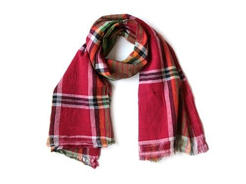 niki-toto KHADI CHECK STOLE 168