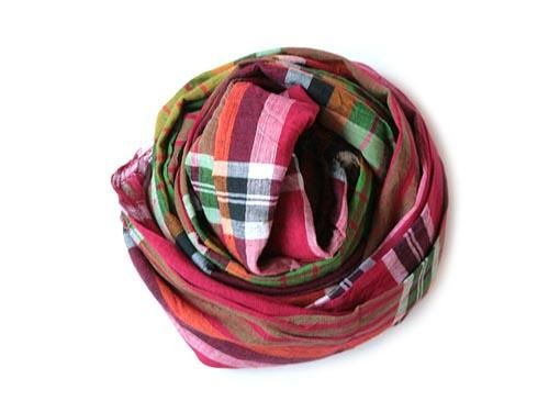 niki-toto KHADI CHECK STOLE 168