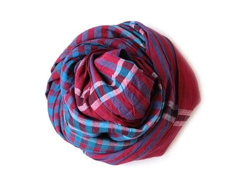 niki-toto KHADI CHECK STOLE 170