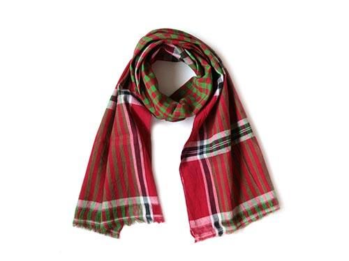 niki-toto KHADI CHECK STOLE 171