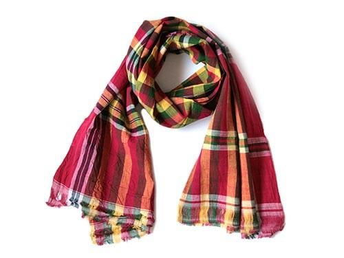 niki-toto KHADI CHECK STOLE 173