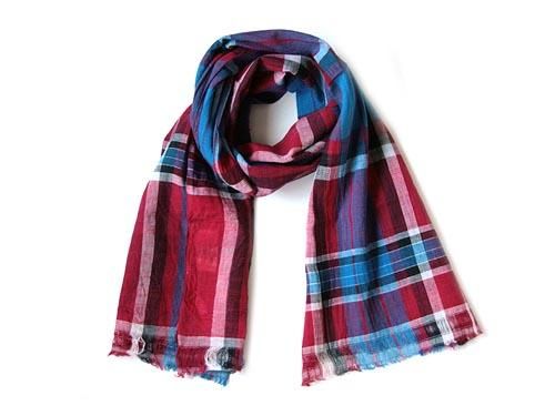 niki-toto KHADI CHECK STOLE 174