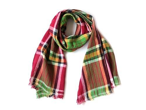 niki-toto KHADI CHECK STOLE 175