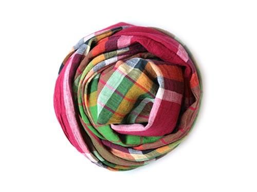 niki-toto KHADI CHECK STOLE 175