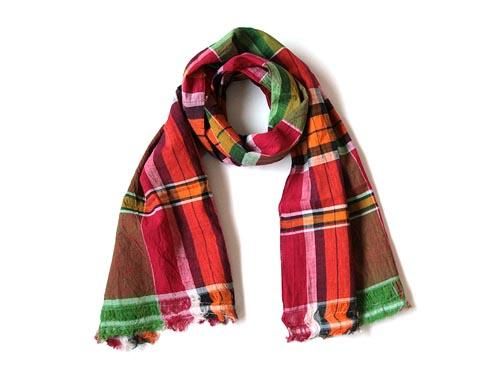 niki-toto KHADI CHECK STOLE 177