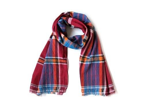 niki-toto KHADI CHECK STOLE 178