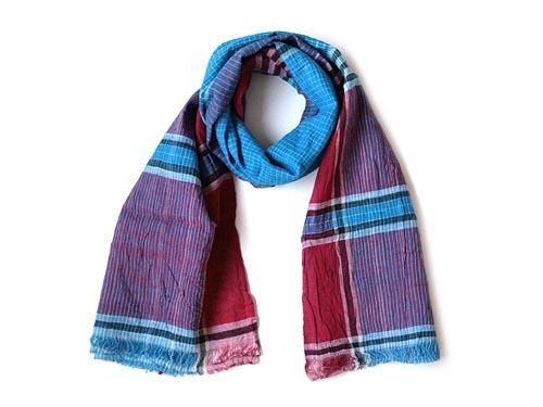 niki-toto KHADI CHECK STOLE 179