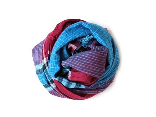 niki-toto KHADI CHECK STOLE 179