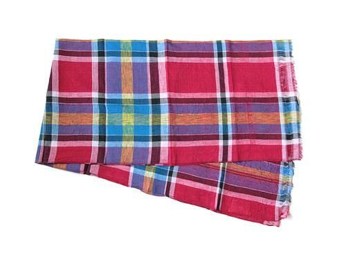 niki-toto KHADI CHECK STOLE 181