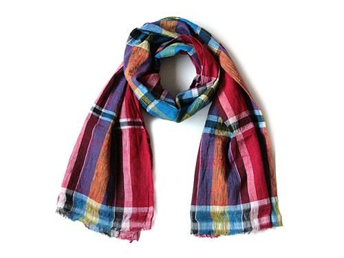 niki-toto KHADI CHECK STOLE 181