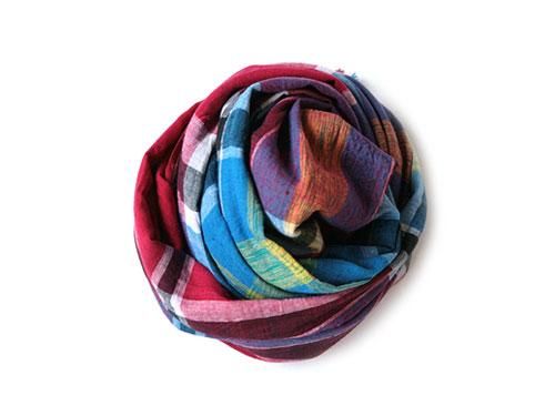 niki-toto KHADI CHECK STOLE 181