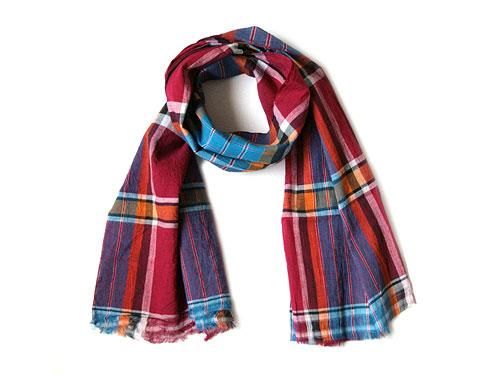 niki-toto KHADI CHECK STOLE 184