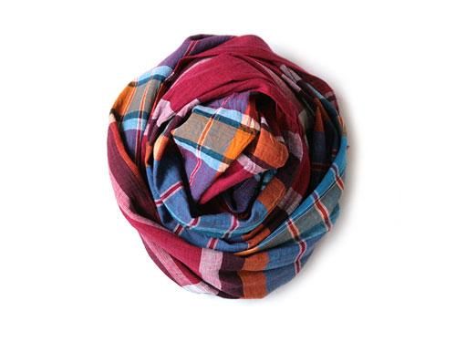 niki-toto KHADI CHECK STOLE 184