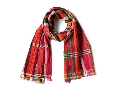 niki-toto KHADI CHECK STOLE 186