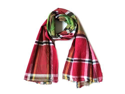 niki-toto KHADI CHECK STOLE 189