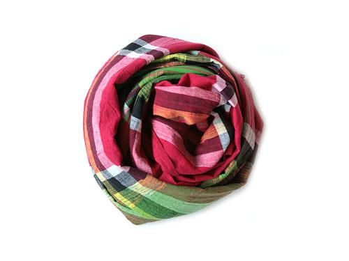 niki-toto KHADI CHECK STOLE 189