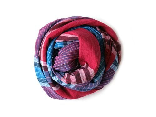 niki-toto KHADI CHECK STOLE 190