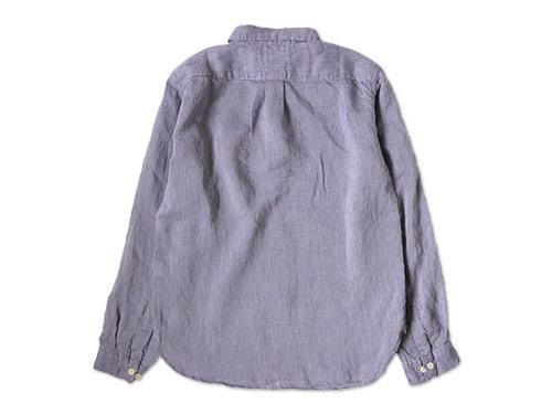 dip COTTON SILK STRIPE P/O SHIRTS NAVY