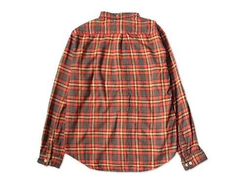 dip COTTON NEL CHECK SHIRTS ORANGE