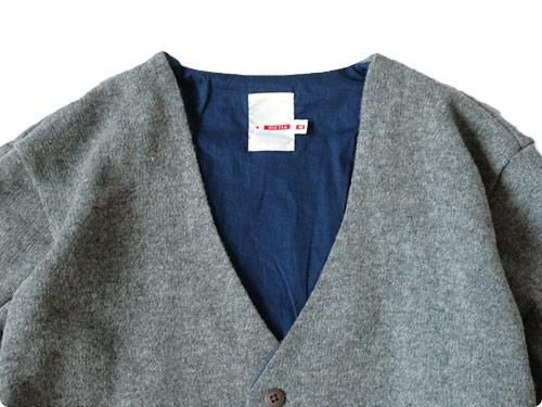 dip SHETLAND WOOL GARDIGAN MIDDLE GRAY