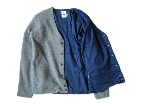 dip SHETLAND WOOL GARDIGAN MIDDLE GRAY