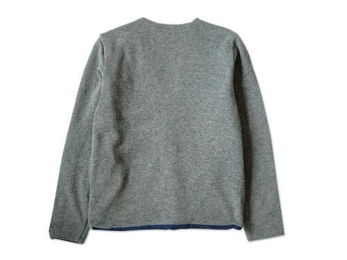 dip SHETLAND WOOL GARDIGAN MIDDLE GRAY