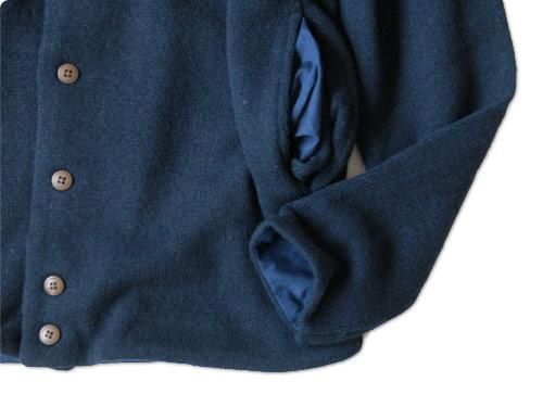 dip SHETLAND WOOL GARDIGAN NAVY