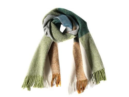 Studio Donegal TWEED MUFFLER WHITE x BLUE x GREEN