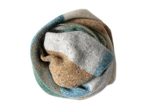 Studio Donegal TWEED MUFFLER WHITE x BLUE x GREEN