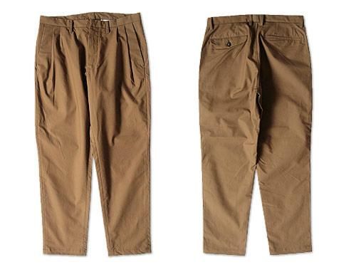 Honor gathering oiled vintage horse cloth pants COGNAC