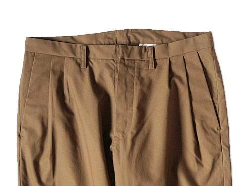 Honor gathering oiled vintage horse cloth pants COGNAC