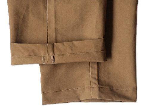 Honor gathering oiled vintage horse cloth pants COGNAC