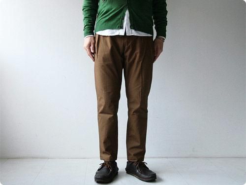 Honor gathering oiled vintage horse cloth pants COGNAC