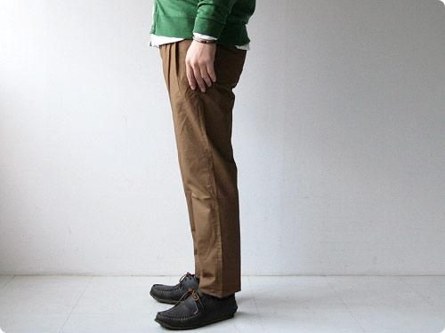 Honor gathering oiled vintage horse cloth pants COGNAC