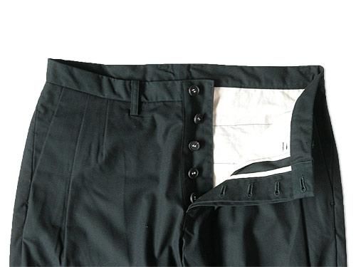 Honor gathering oiled vintage horse cloth pants DARK INDIGO