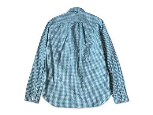 maillot sunset gingham round work shirts SAX x BLUE