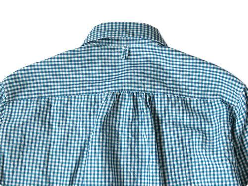 maillot sunset gingham round work shirts SAX x BLUE