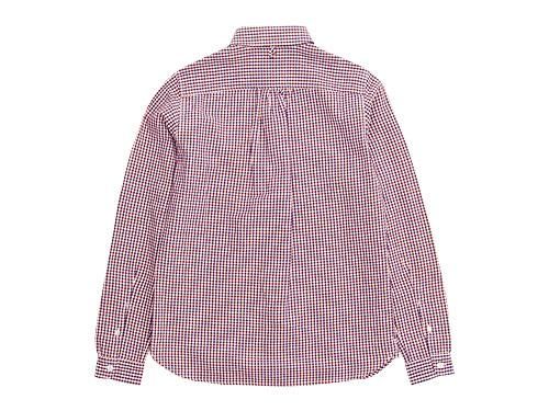 maillot sunset gingham round work shirts ORANGE x BLUE