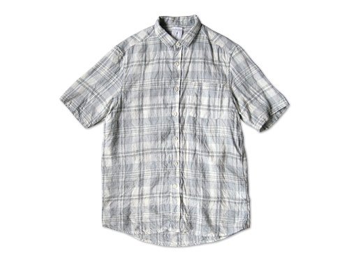maillot sunset linencheck small collar s/s shirts
