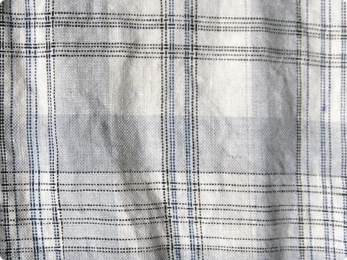 maillot sunset linencheck small collar s/s shirts WHITE