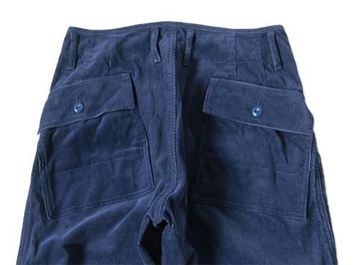 TATAMIZE CORDUROY BAKER PANTS INK BLUE