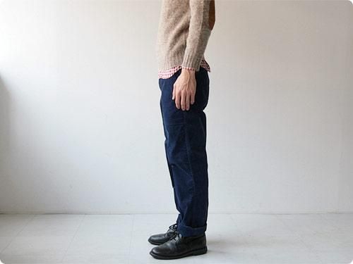 TATAMIZE CORDUROY BAKER PANTS INK BLUE