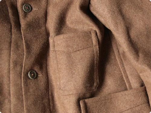 TATAMIZE MELTON WORK JACKET BROWN