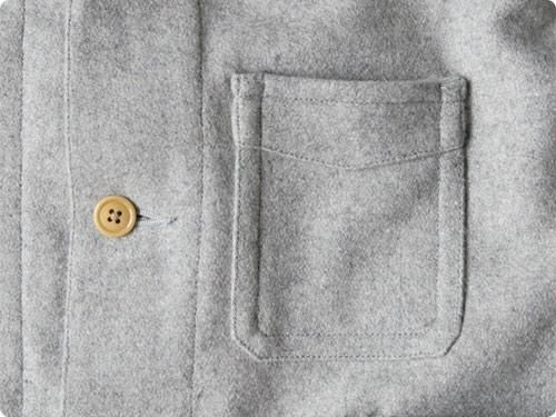 TATAMIZE MELTON WORK JACKET GRAY