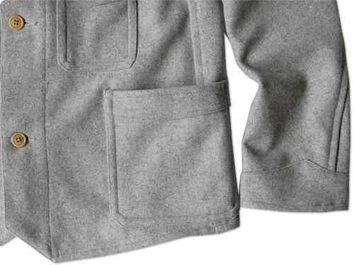 TATAMIZE MELTON WORK JACKET GRAY