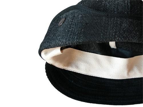 TATAMIZE WOOL CAP BLACK CHECK